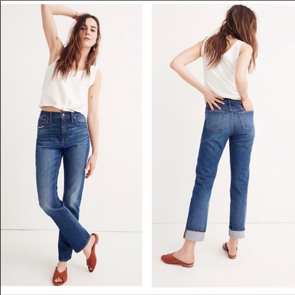 NWT Madewell Tall High Rise Slim Boy Jeans